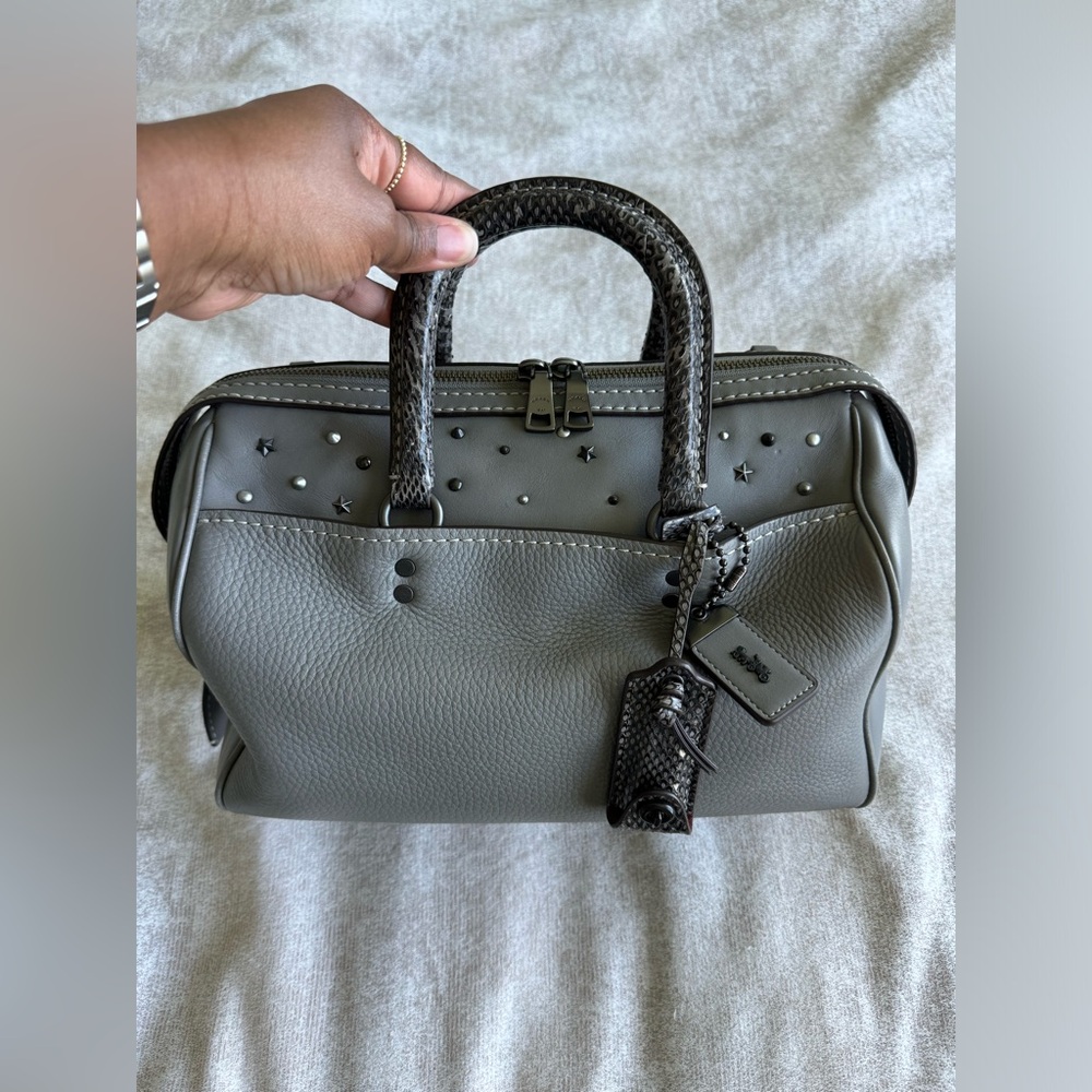 Coach Rogue Satchel 30 - Gray/Snakeskin